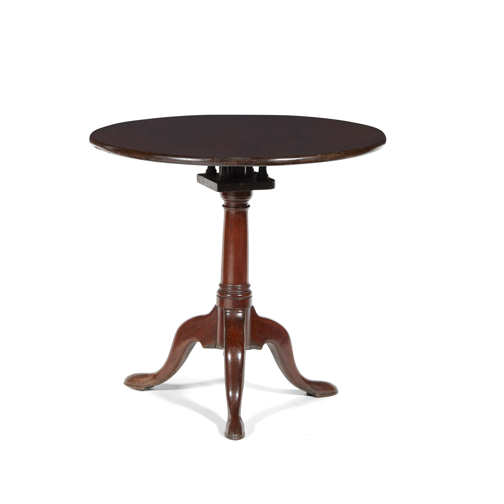 GEORGE III MAHOGANY BIRDCAGE TEA TABLE