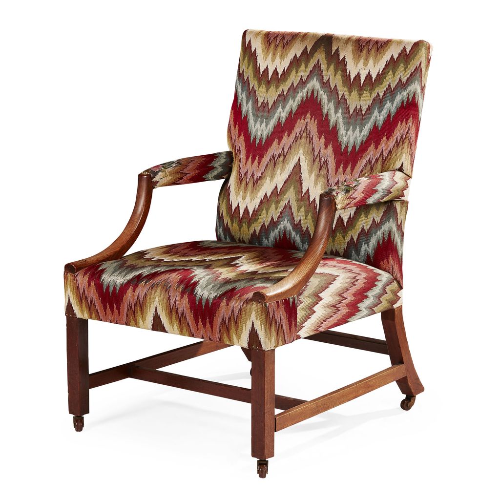 GEORGE III MAHOGANY 'GAINSBOROUGH' ARMCHAIR