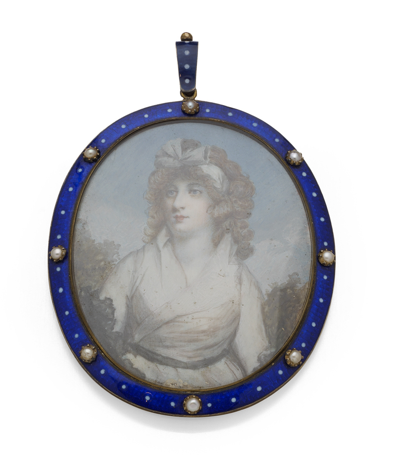 A Georgian oval portrait miniature,