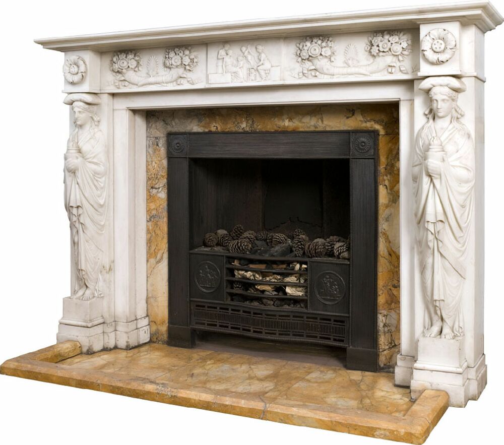 A George III period marble chimney piece ALTERATION