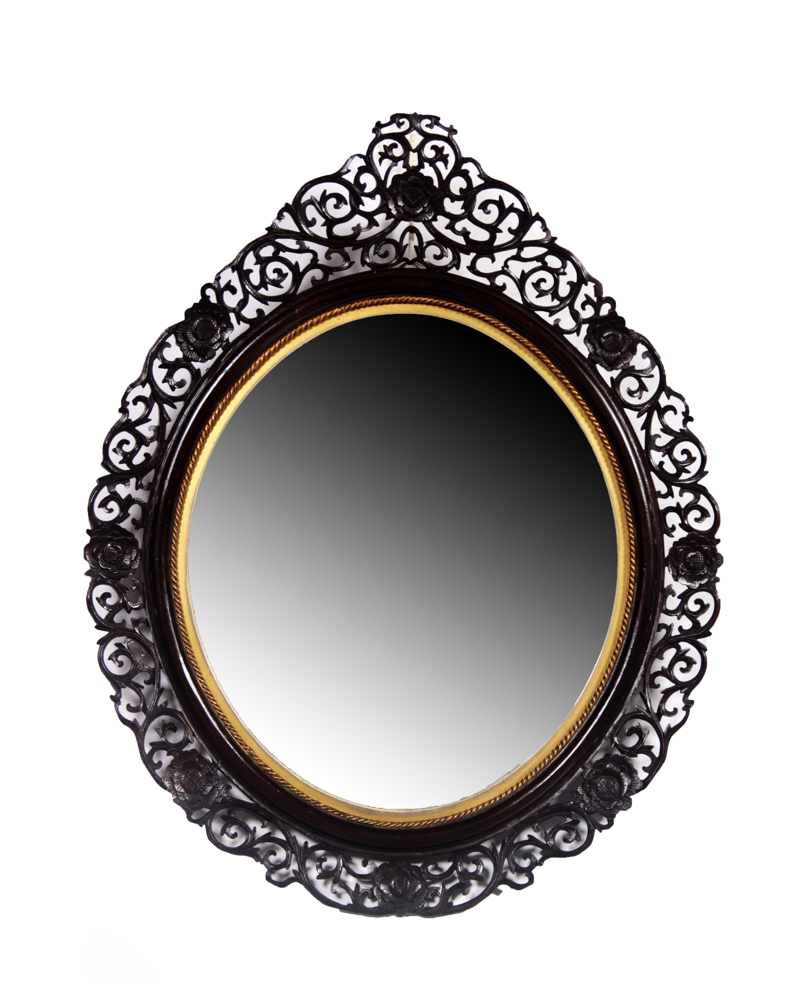 CARVED MAHOGANY MIRROR