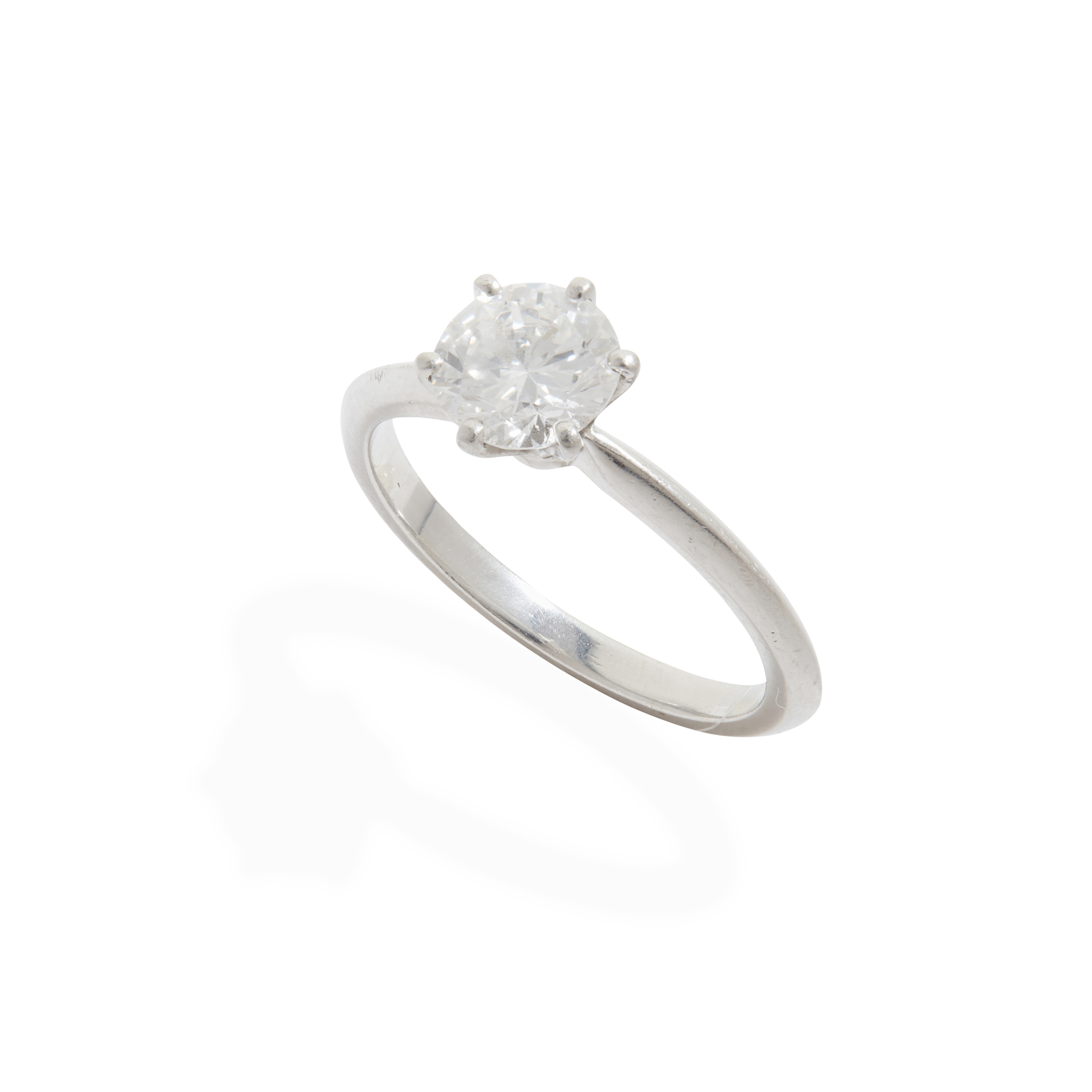 A diamond single-stone ring