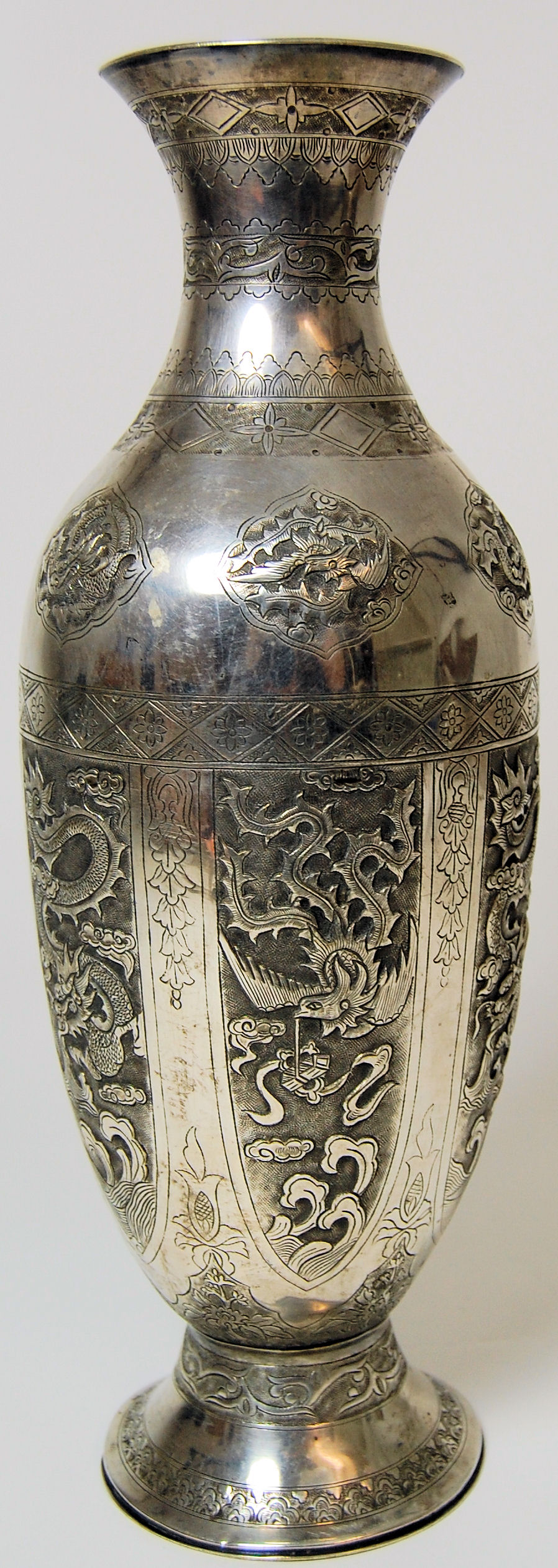 A Chinese baluster vase