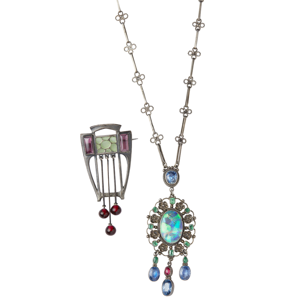 Two Arts & Crafts pendants