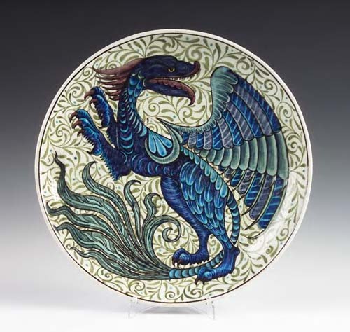 William de Morgan (1839-1917) A large circular charger,