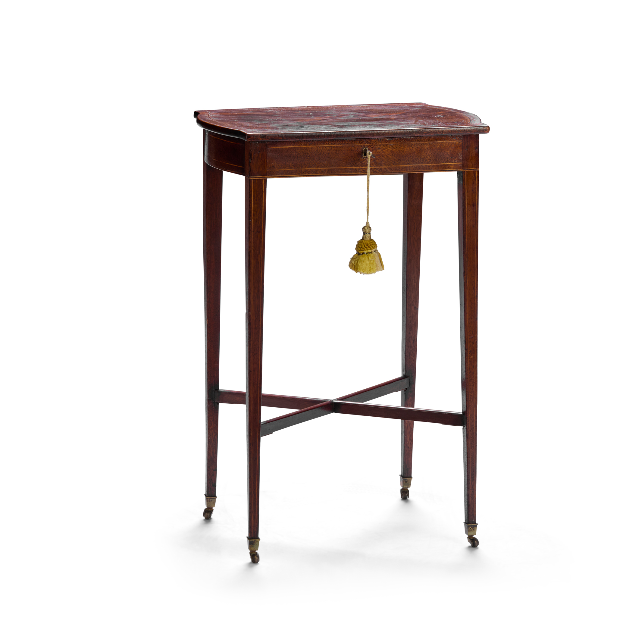 LATE GEORGE III MAHOGANY WORK TABLE