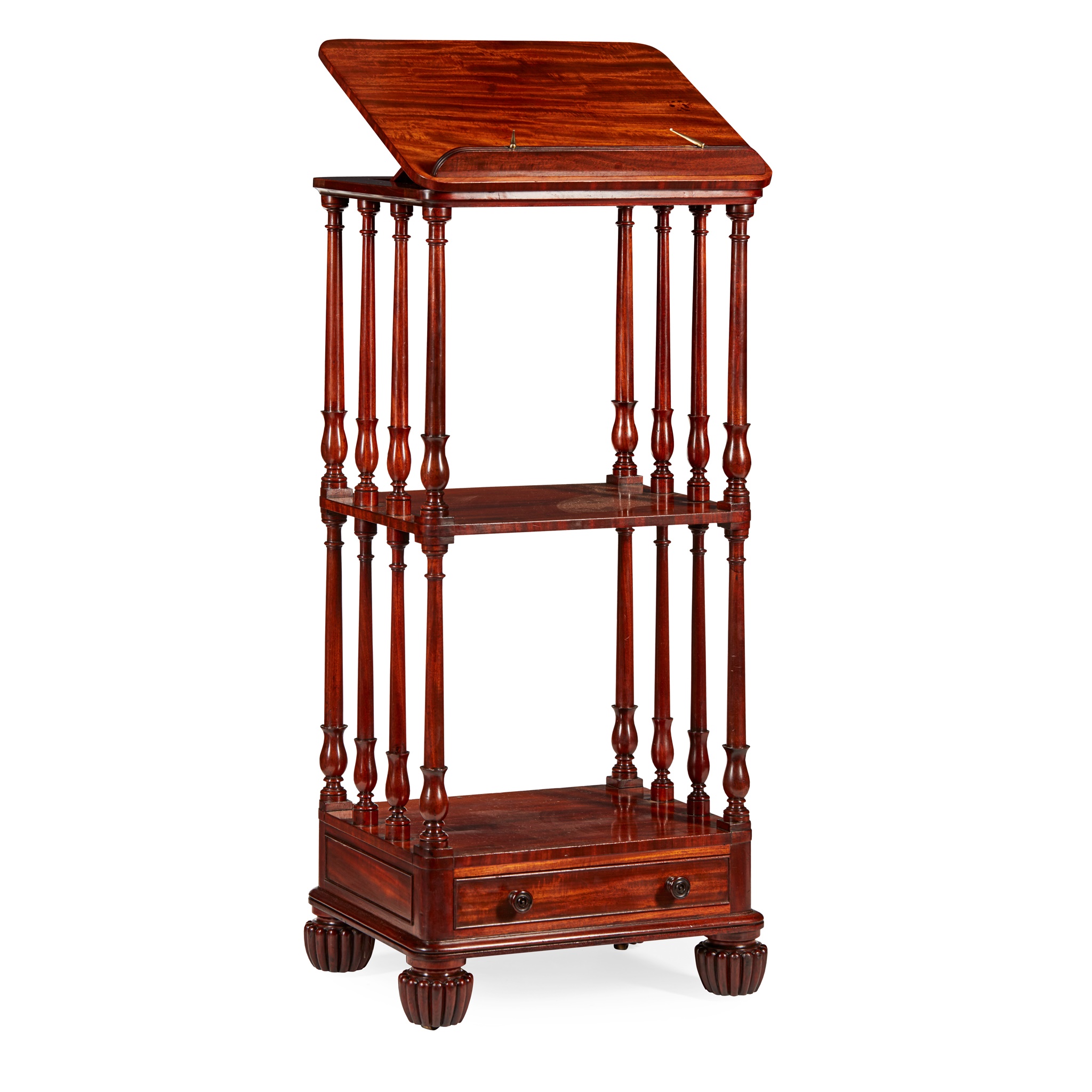 REGENCY MAHOGANY WHATNOT, ATTRIBUTED TO GILLOWS