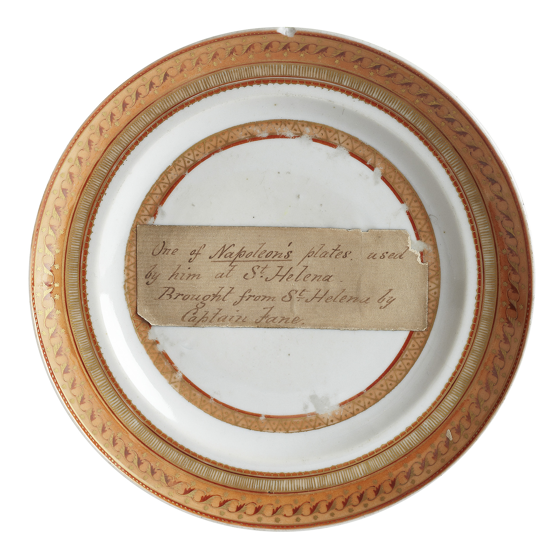 NAPOLEONIC INTEREST: CHINESE EXPORT PORCELAIN SIDE PLATE