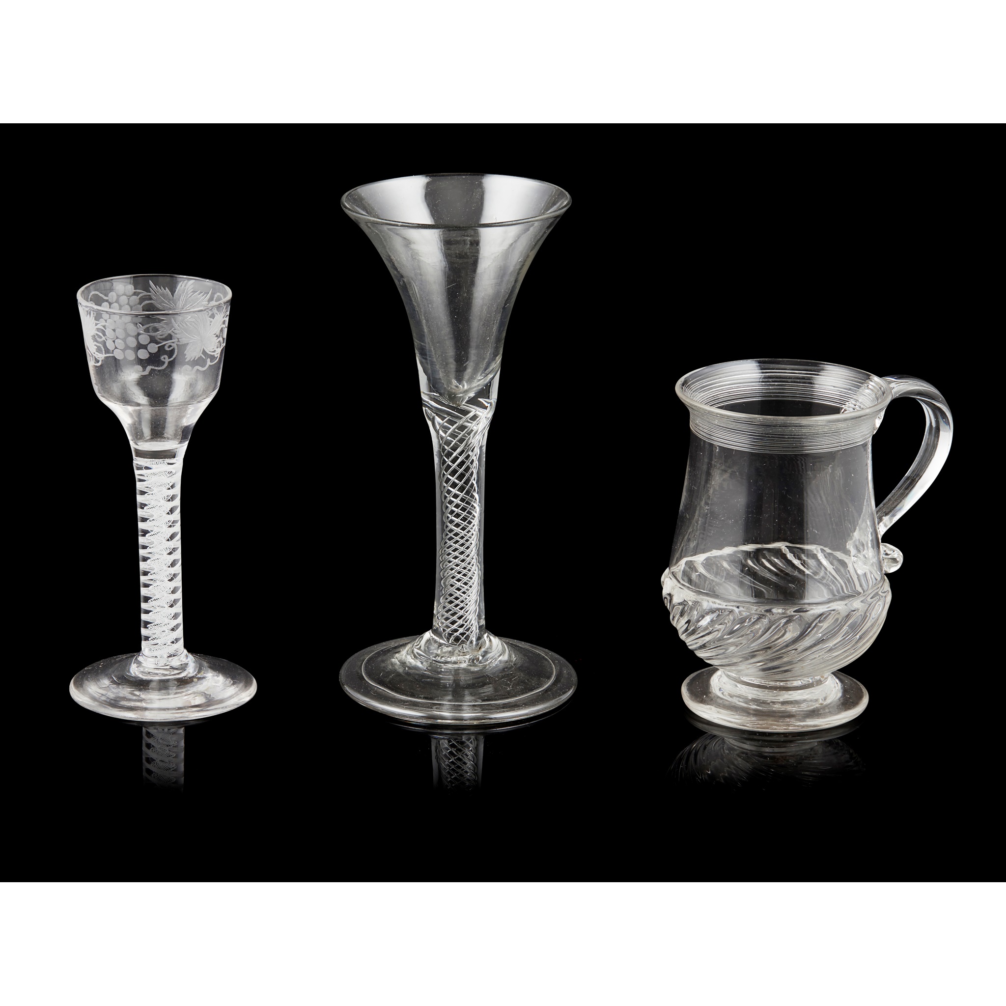 THREE GEORGIAN GLASSES