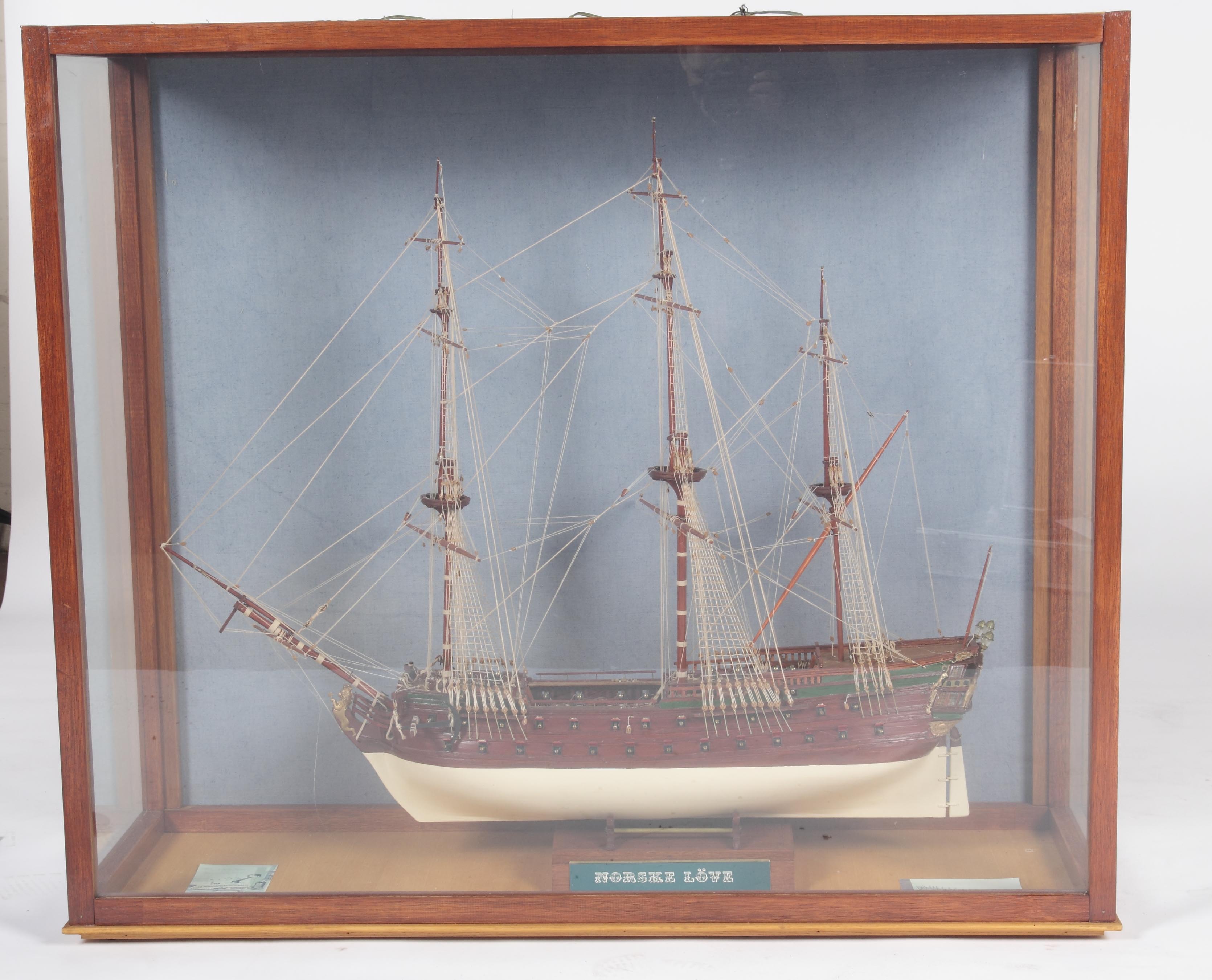 A 20th century model ship of the 'Norske Love'
