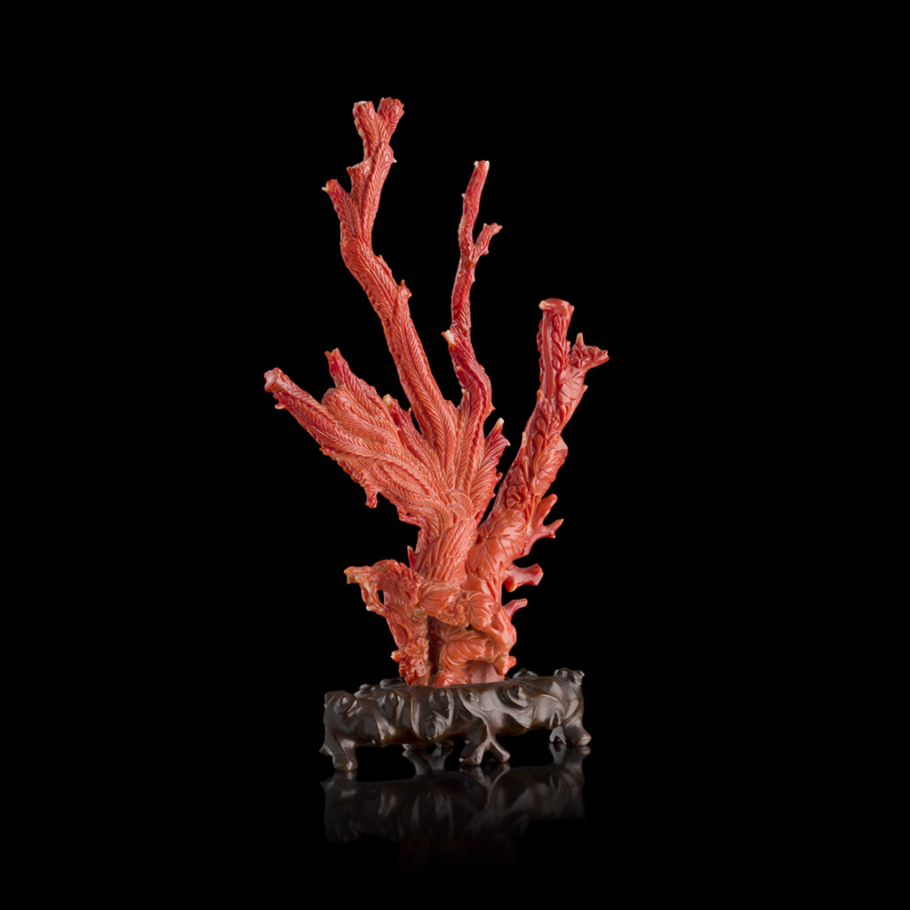 CORAL 'PHEONIX AND TREE' GROUP