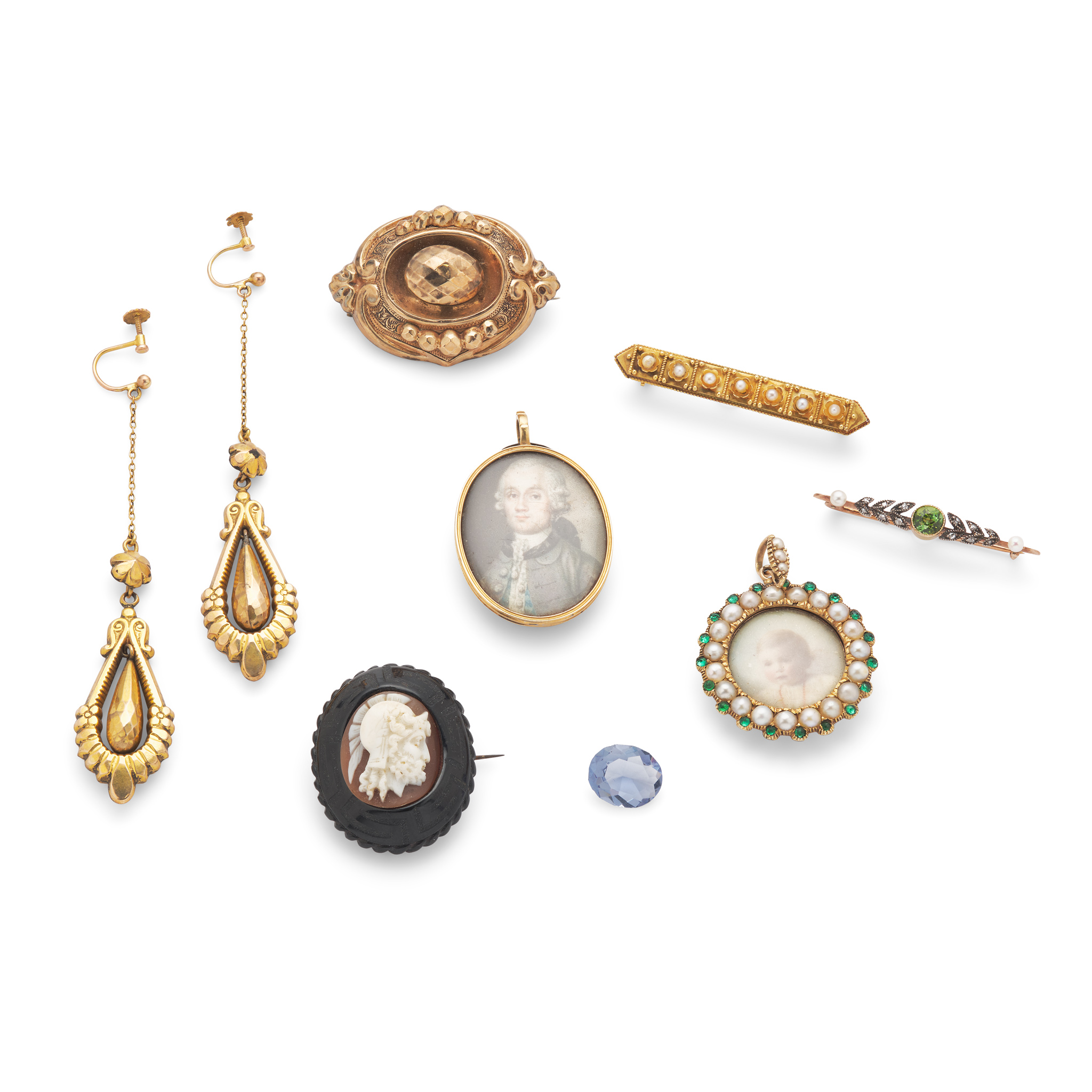 A collection of gem-set jewellery