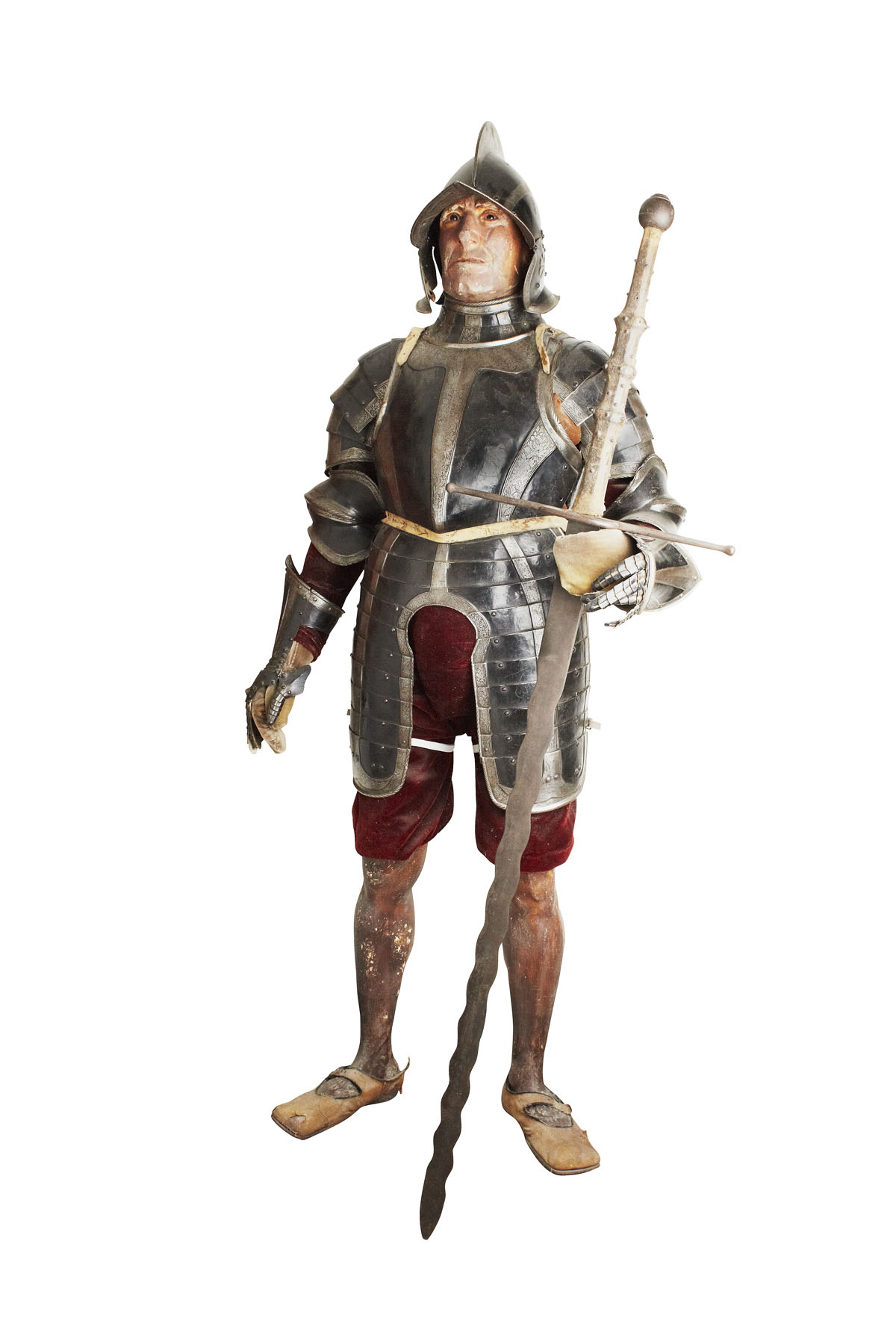 GERMAN BLACK AND WHITE HALF ARMOUR