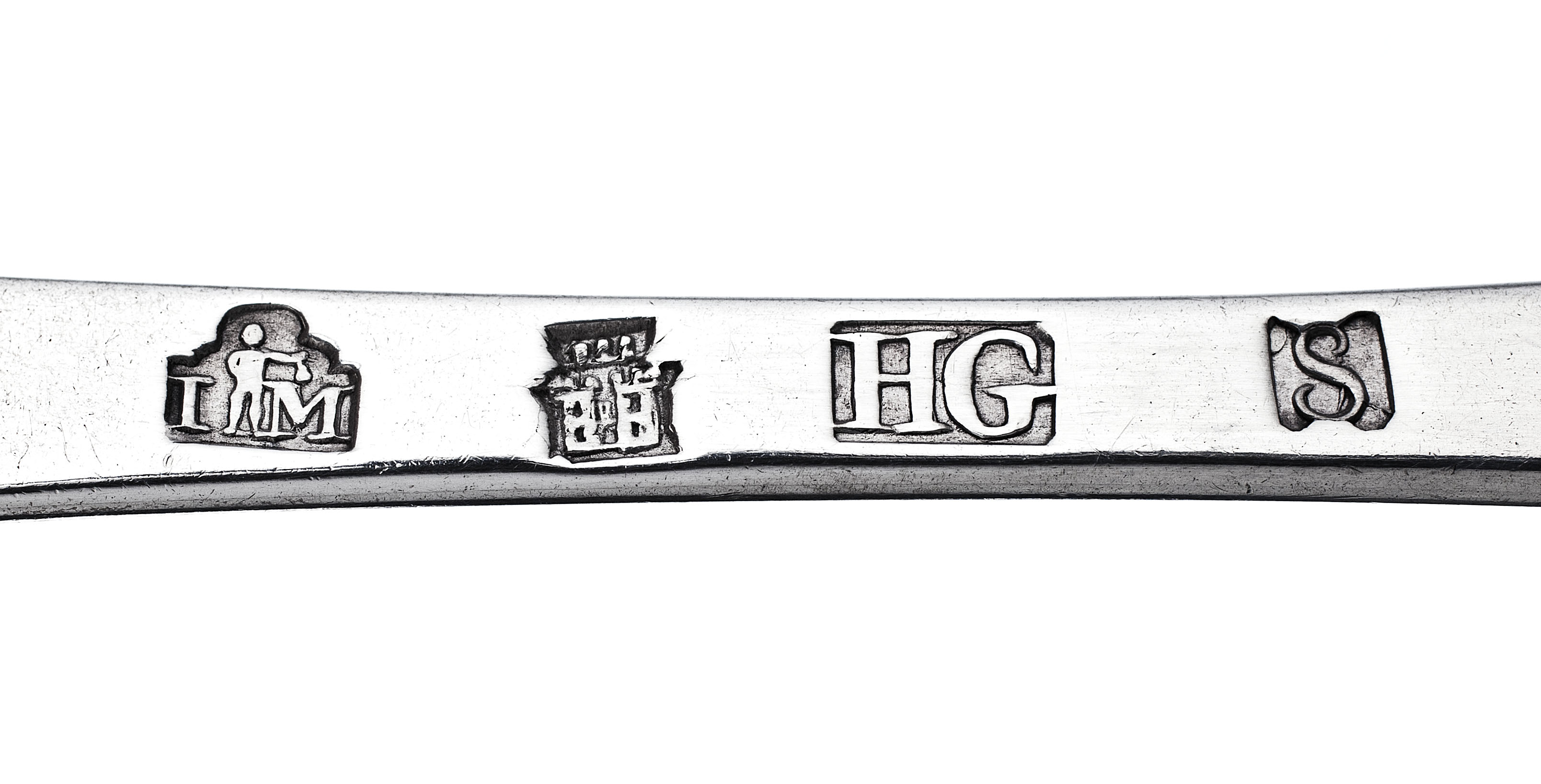 A pair of George II tablespoons