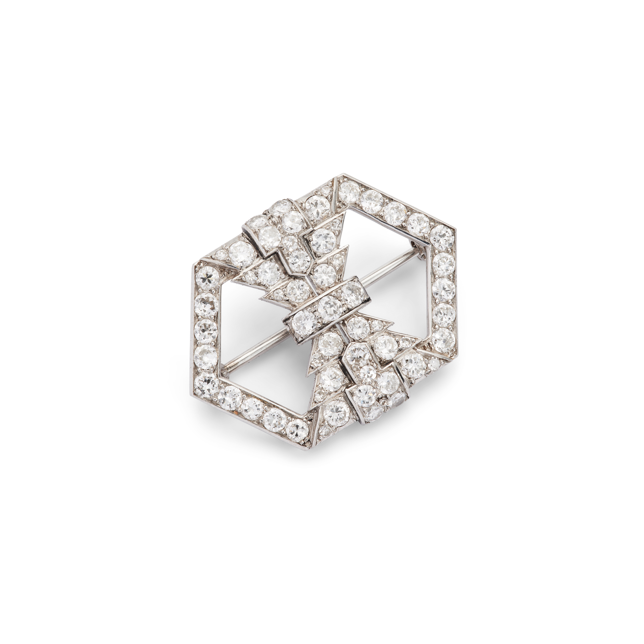 An Art Deco diamond brooch, circa 1940s
