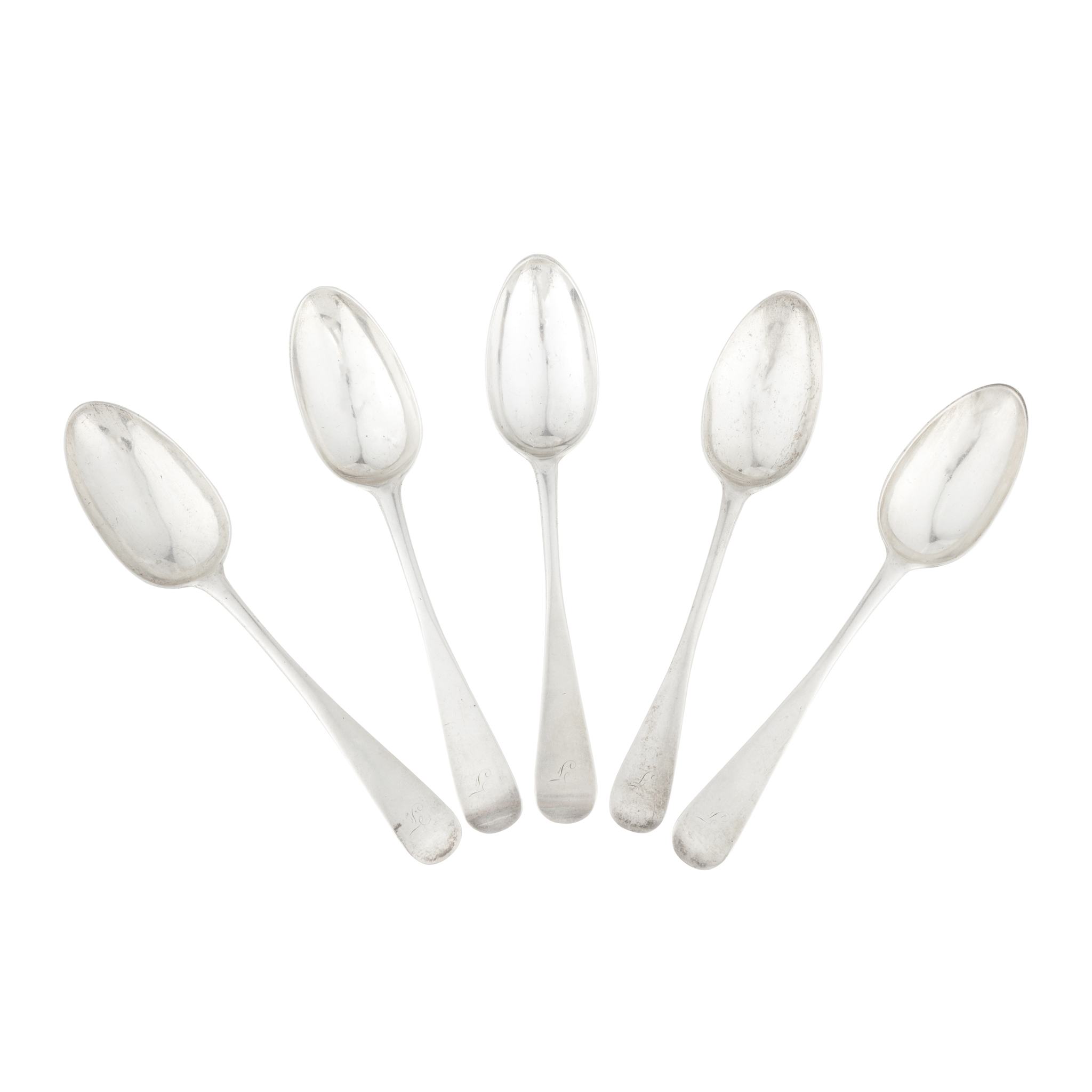 GLASGOW - A MATCHED SET OF FIVE TABLESPOONS