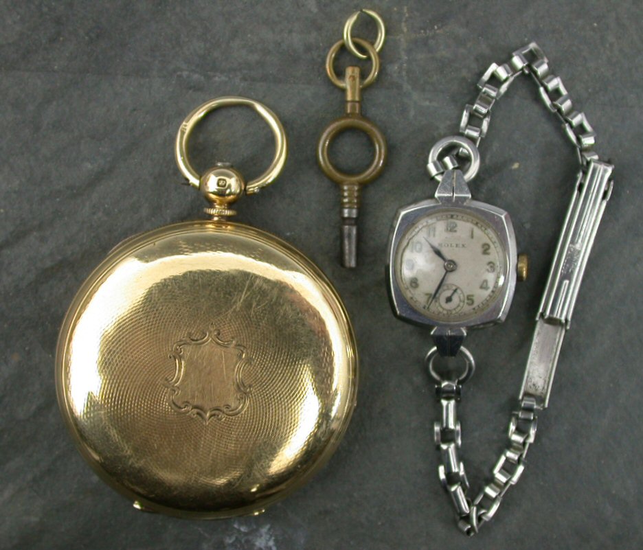 An 18ct gold hunter cased pocket watch,