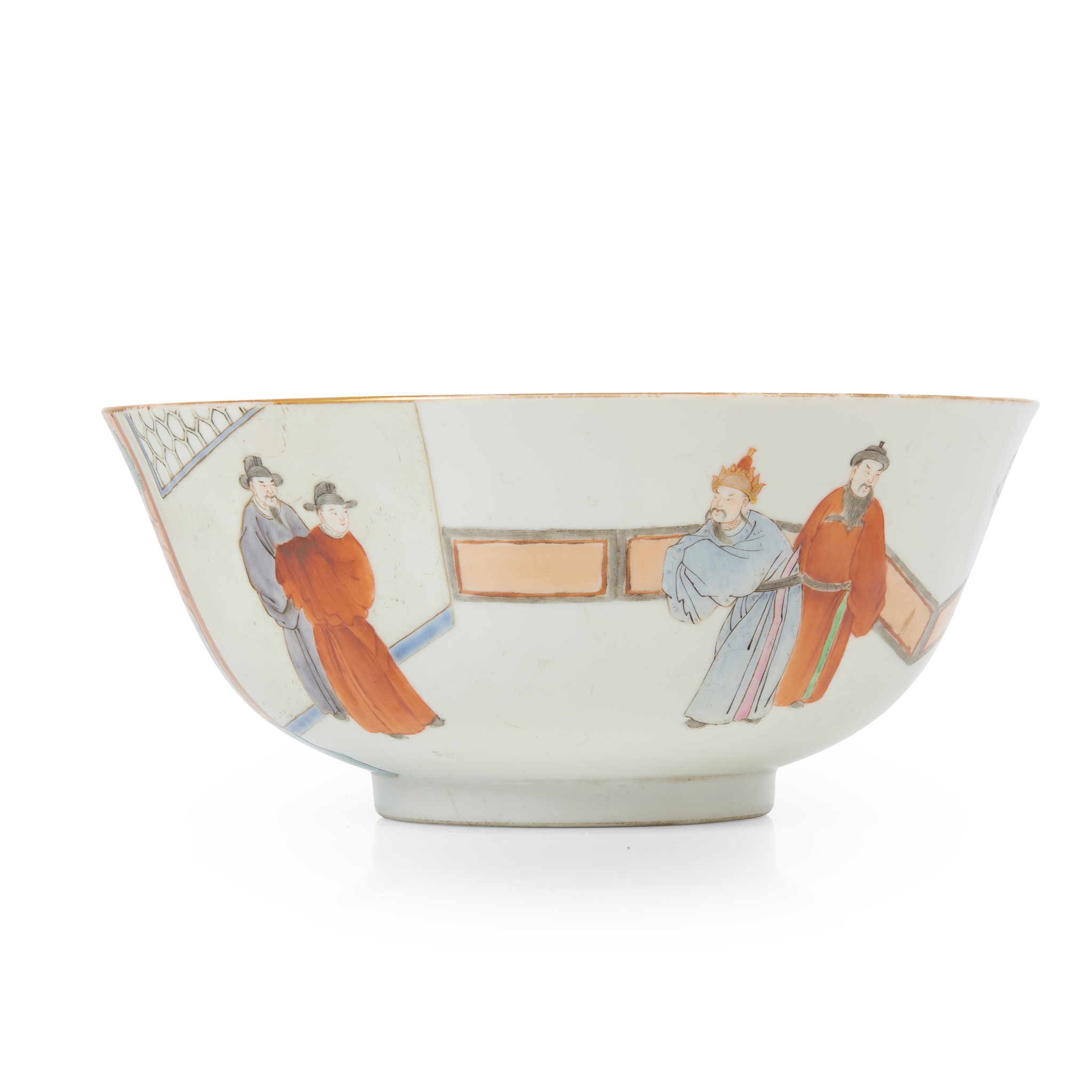 LARGE CHINESE FAMILLE ROSE 'FIGURAL' BOWL