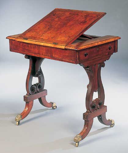 A William IV mahogany writing table