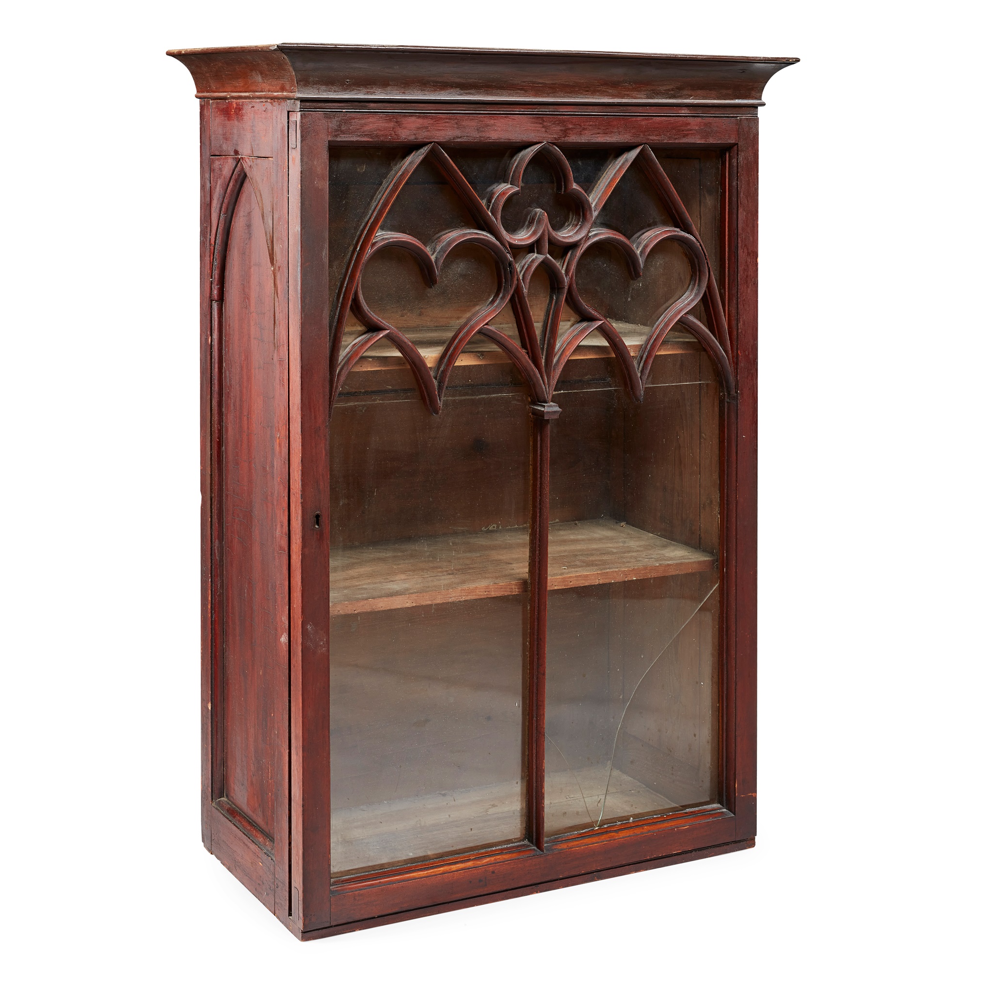 EARLY VICTORIAN GOTHIC REVIVAL CABINET