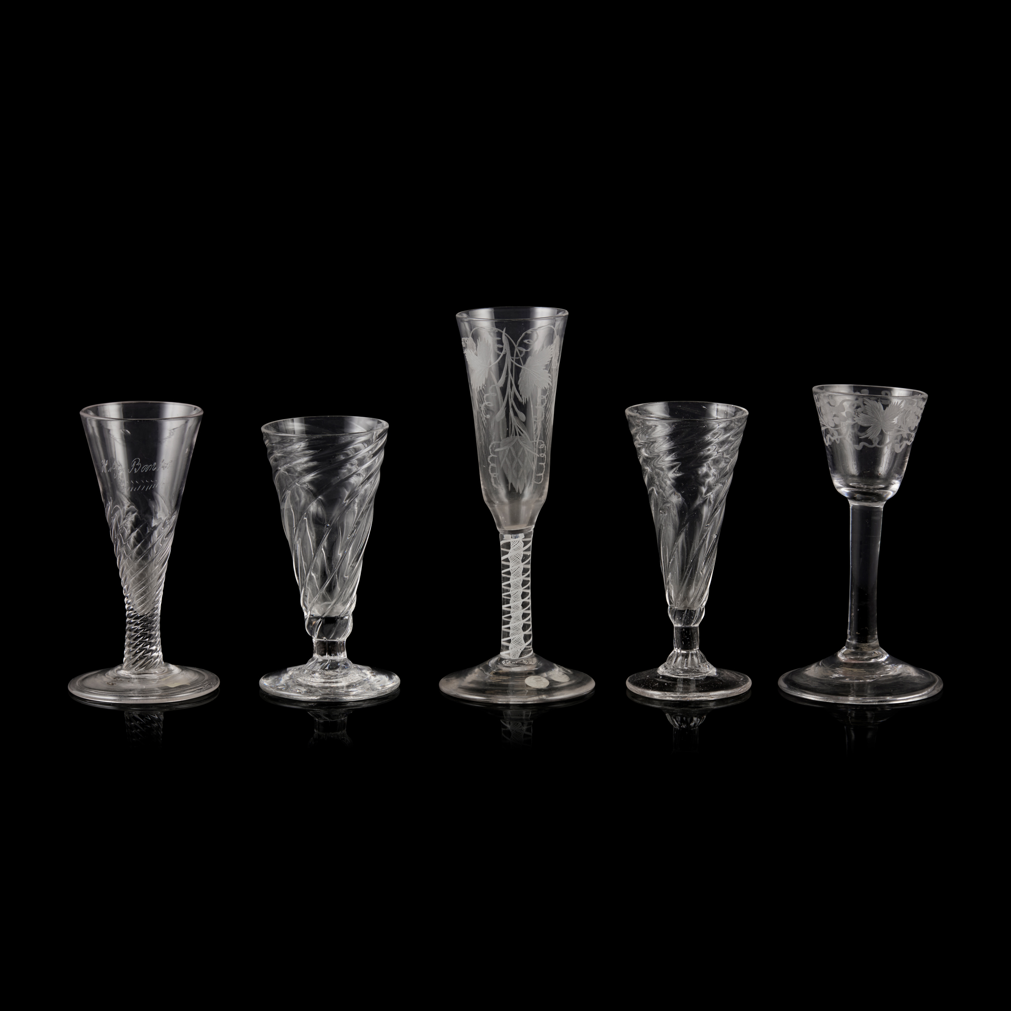 COLLECTION OF VARIOUS DRINKING GLASSES