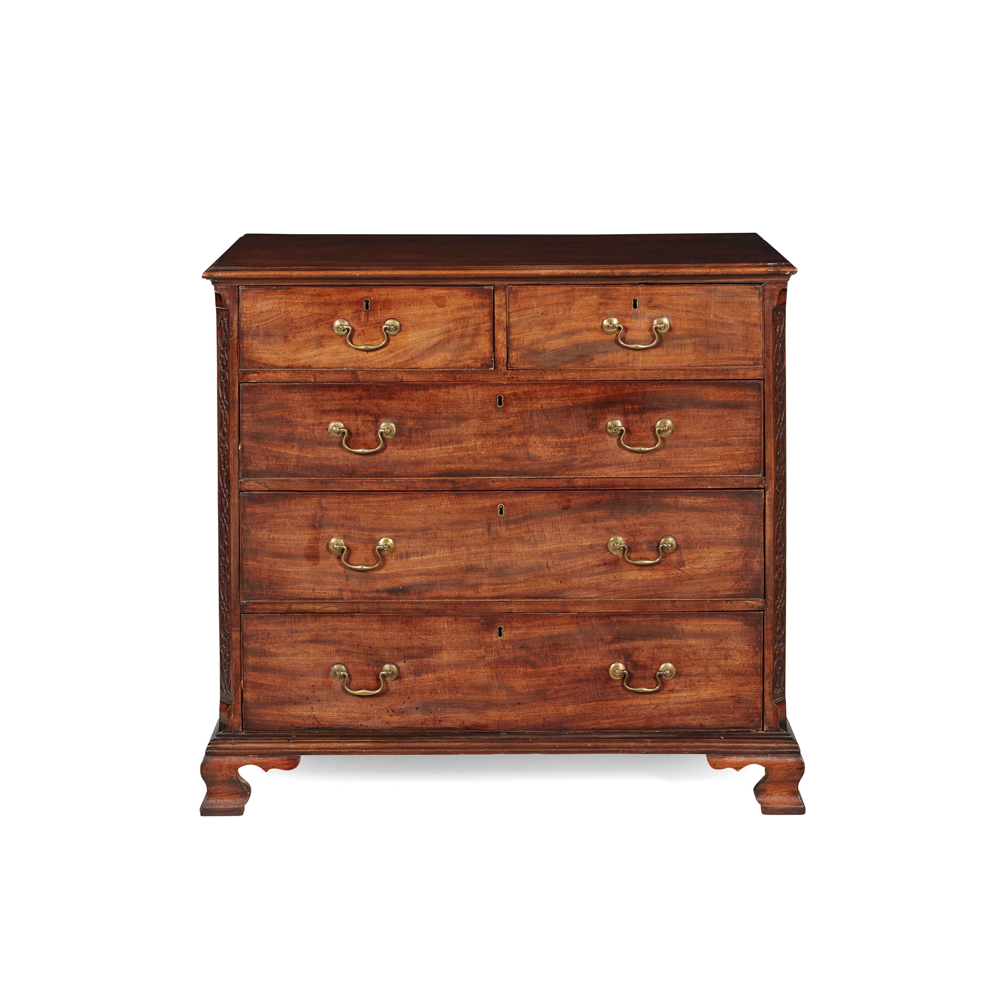 GEORGE III MAHOGANY CHEST OF DRAWERS