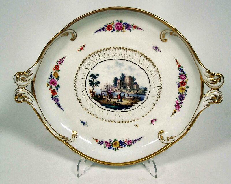 A late 19th century Meissen tray