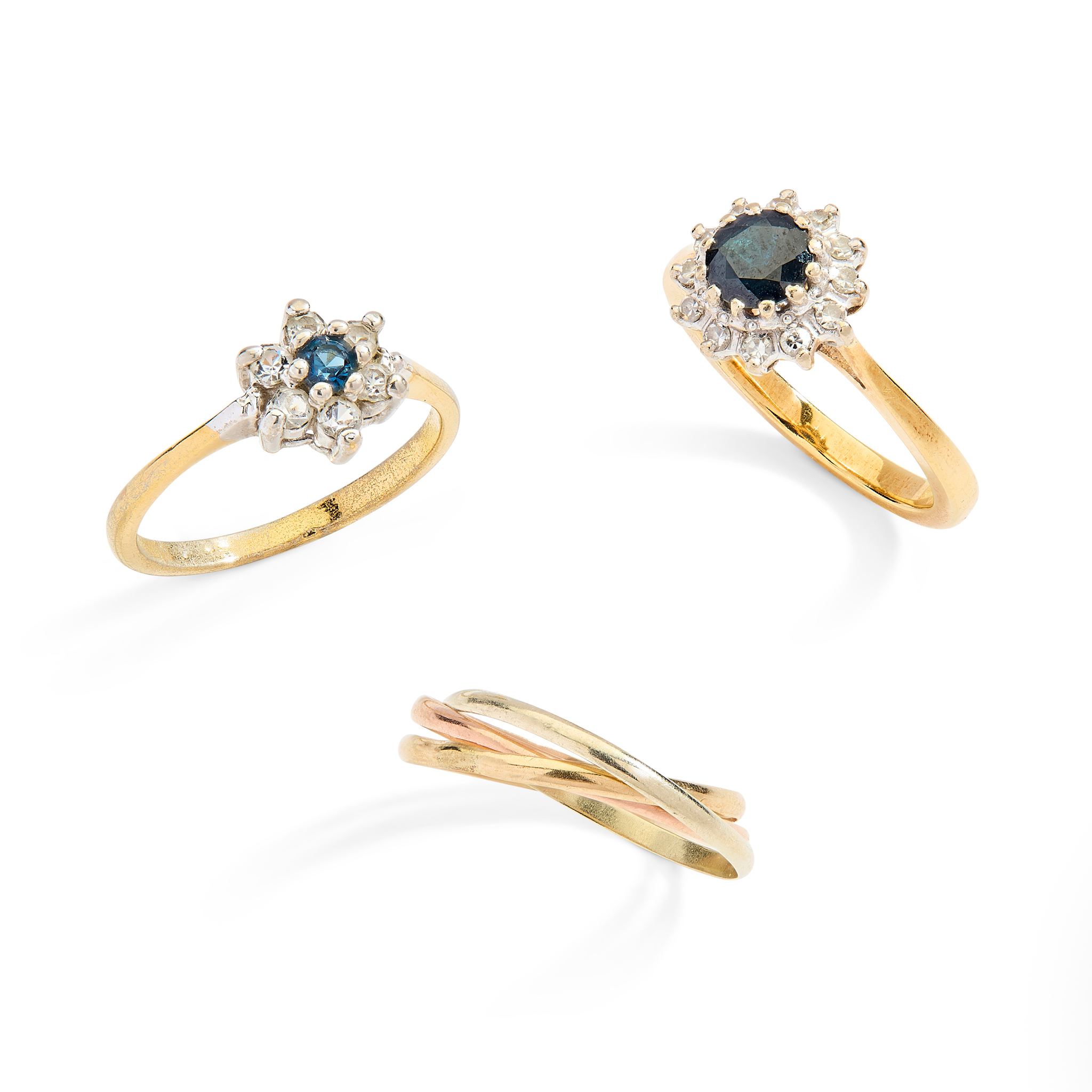 A trinity ring and two cluster rings