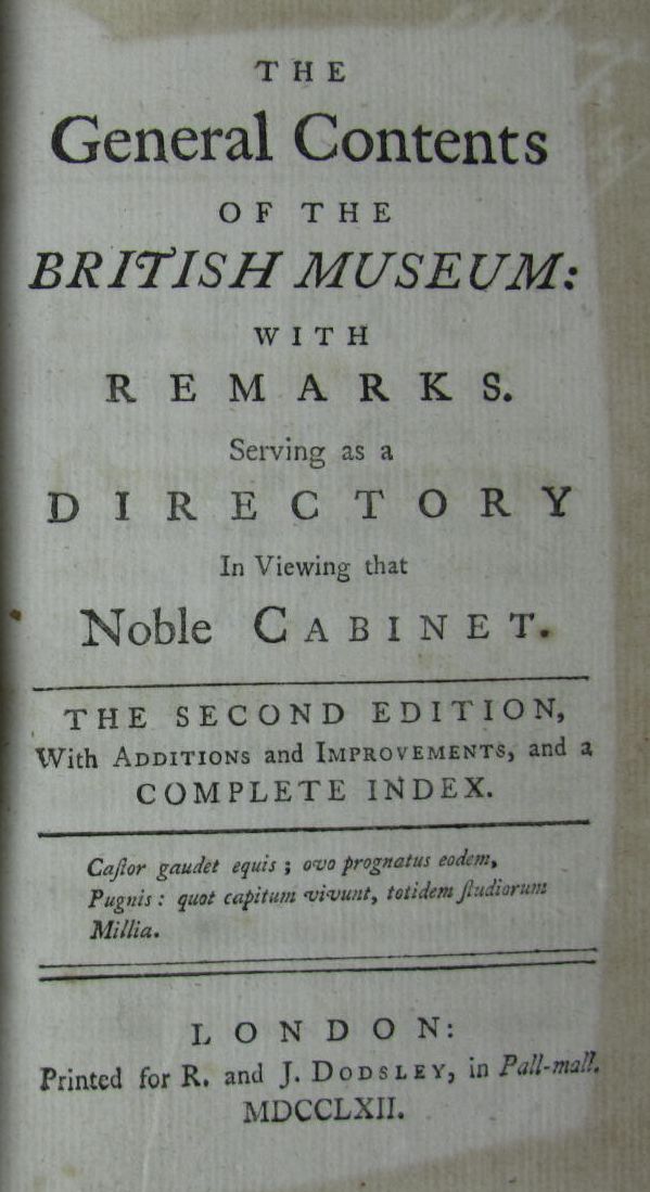 British Museum - Dodsley, Robert