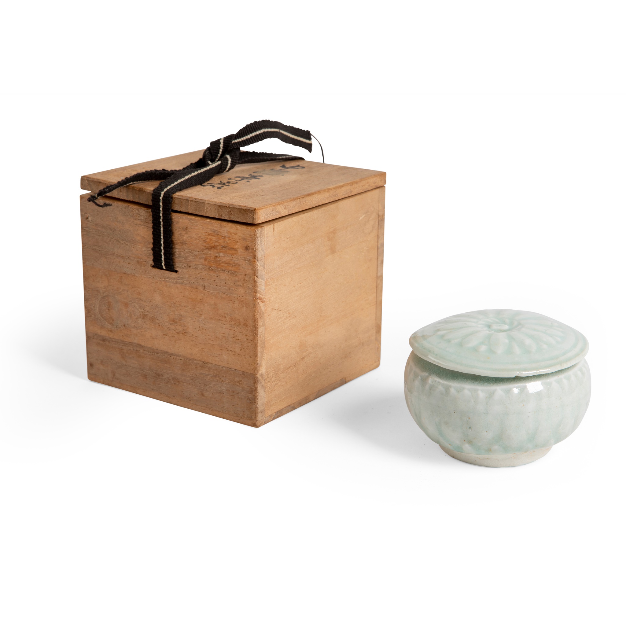 QINGBAI 'LOTUS LEAF' LIDDED JAR