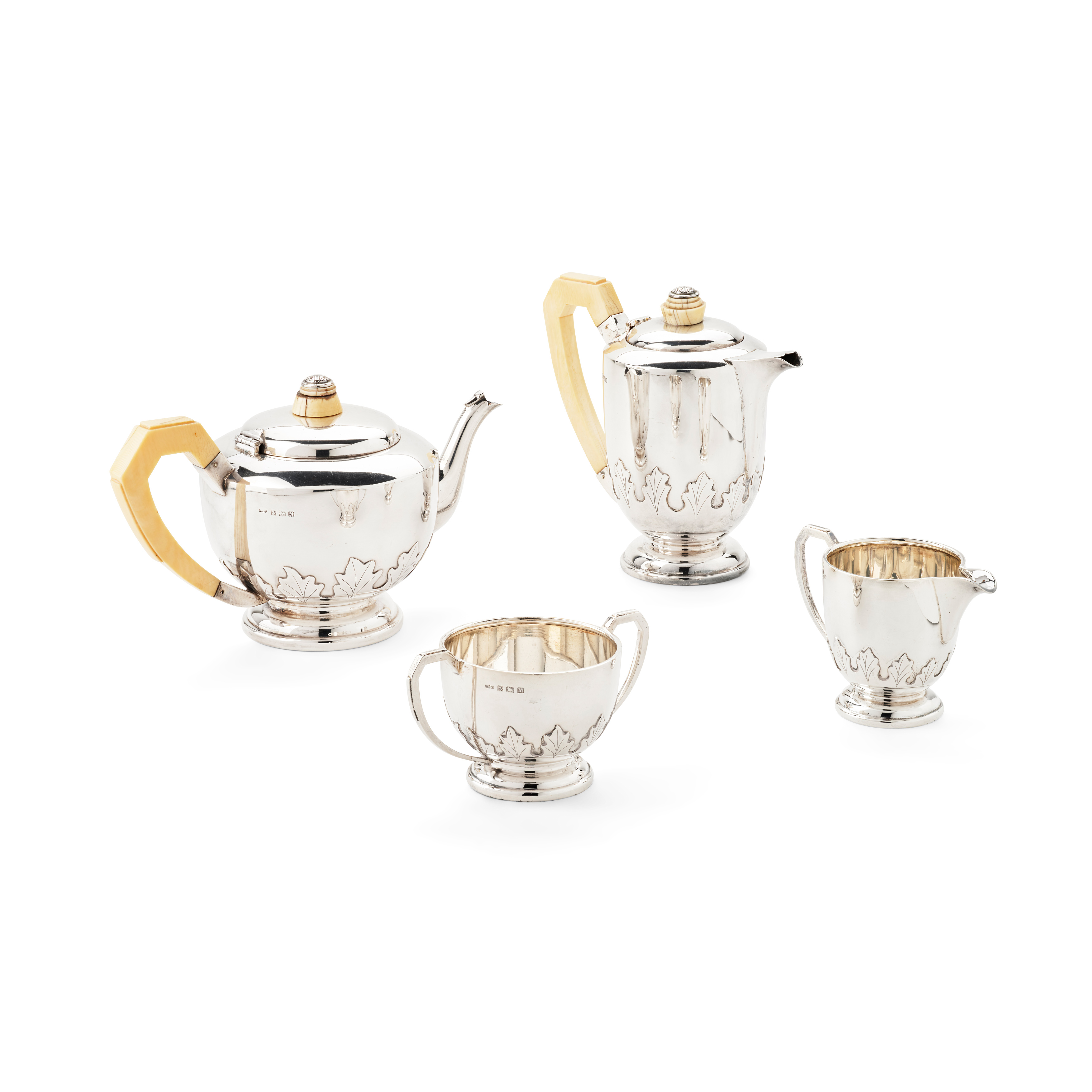 A 1930s FOUR PIECE TEA SERVICE