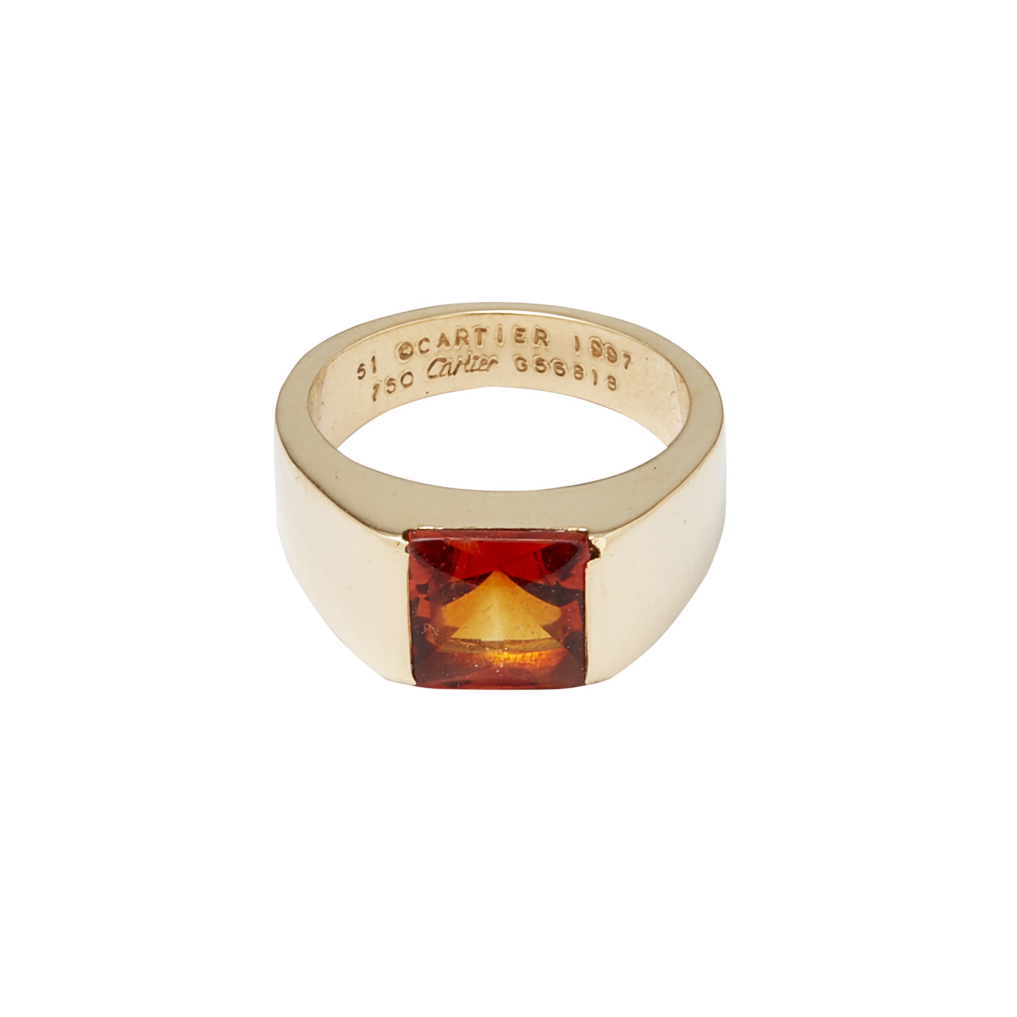 A citrine set ring, Cartier