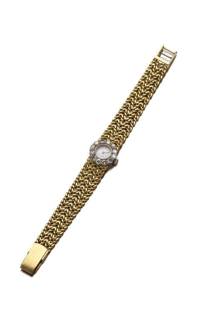 CORTEBERT - a lady's 18ct gold diamond set wrist watch,