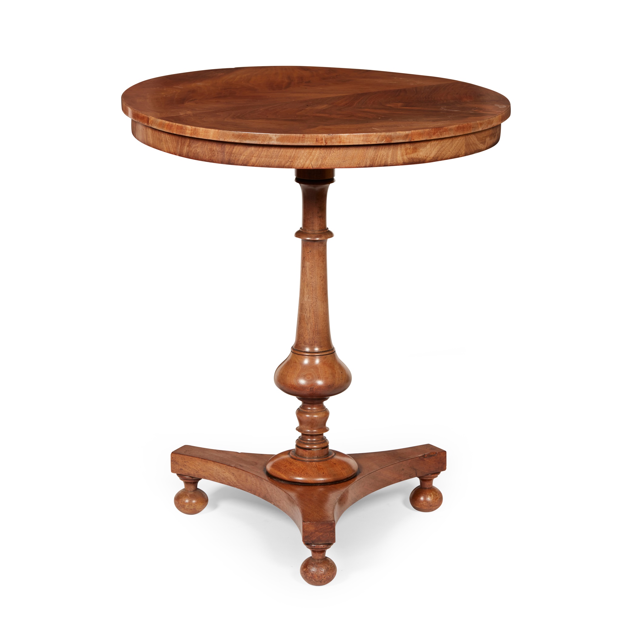 EARLY VICTORIAN MAHOGANY TILT-TOP PEDESTAL TABLE