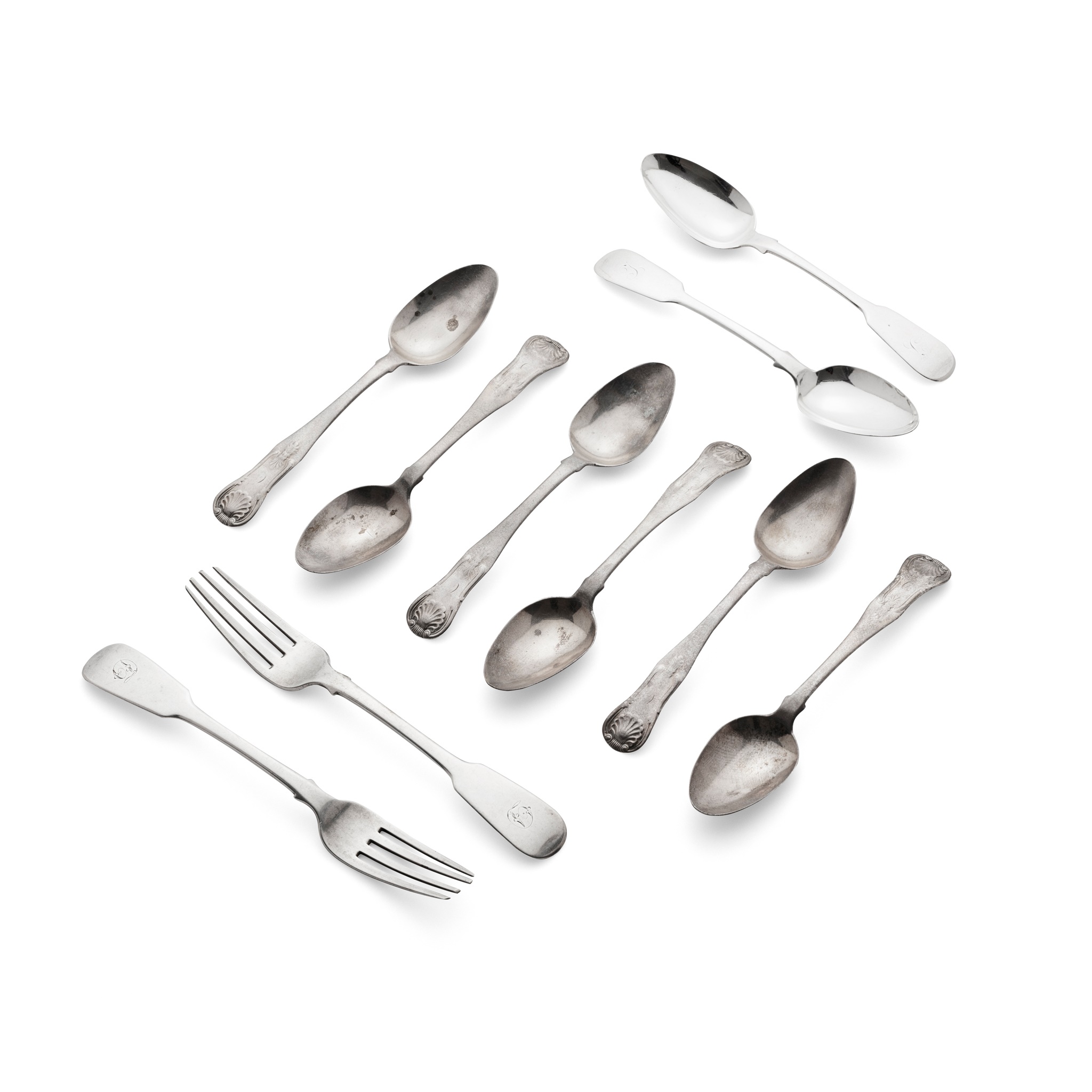 ARBROATH – A PAIR OF SCOTTISH PROVINCIAL DESSERT FORKS