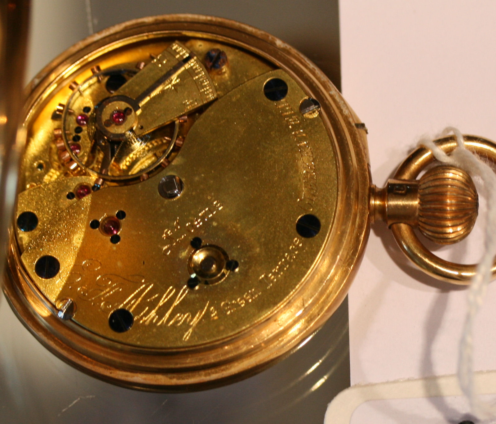 EDWARD ASHLEY LONDON - an 18ct gold cased pocket watch