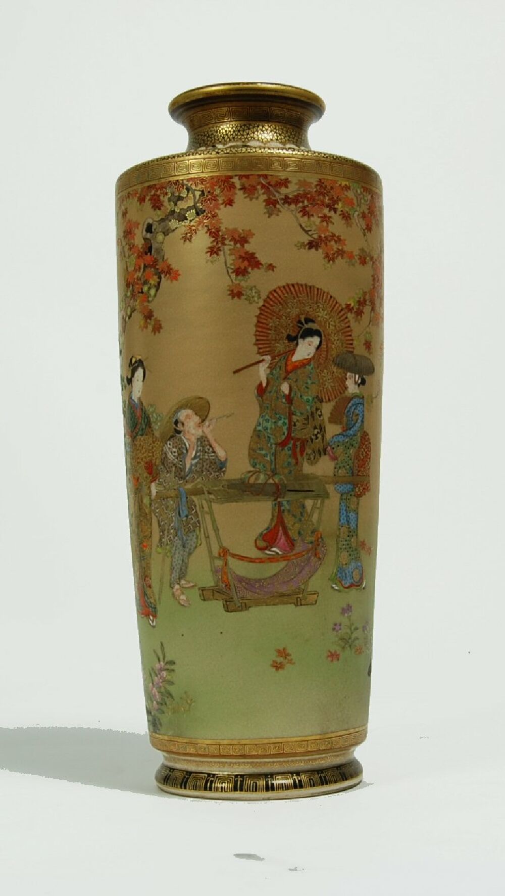 A Japanese satsuma vase, Meiji period