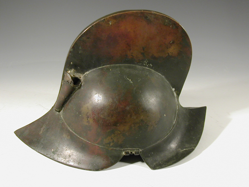 A scarce late 16th century Italian bronze morion of plain form