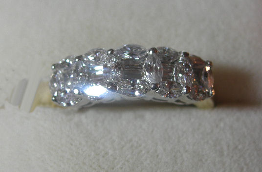 BOODLE & DUNTHORNE - an 18ct gold mounted diamond cluster ring,