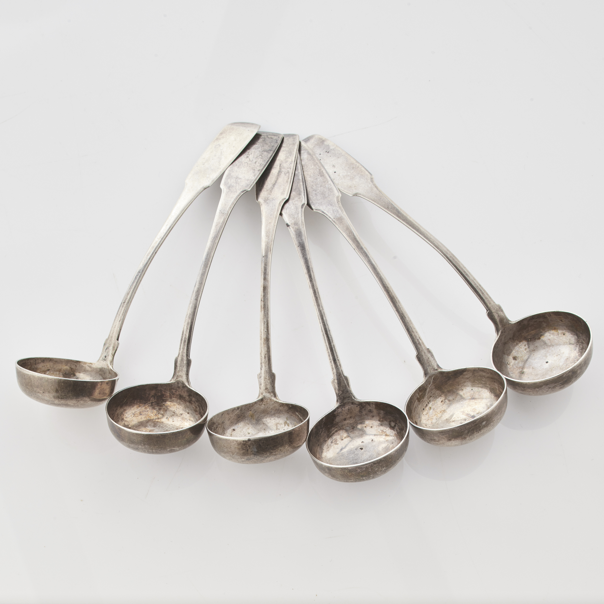PERTH - A set of six Scottish provincial toddy ladles