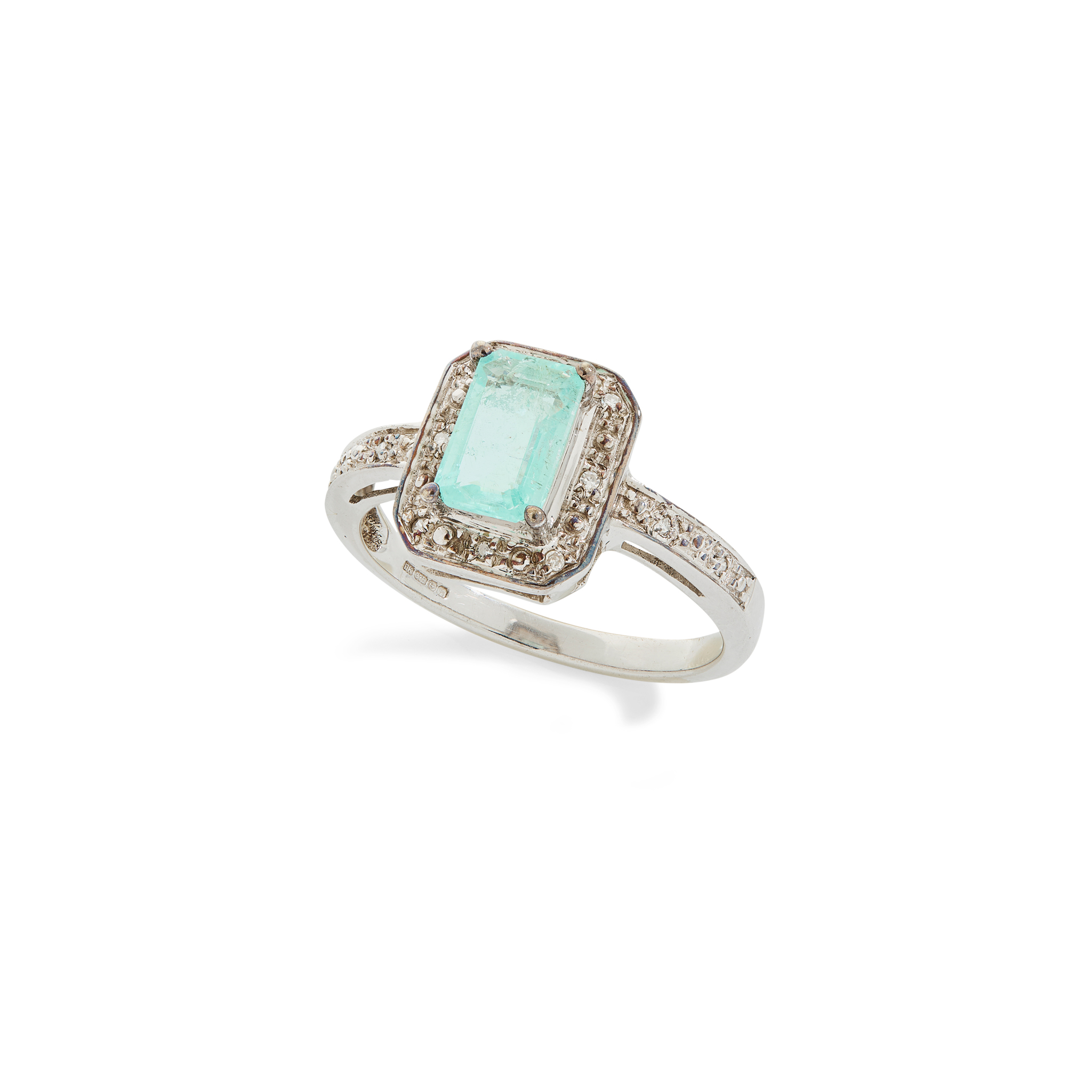 A Paraiba tourmaline and diamond ring