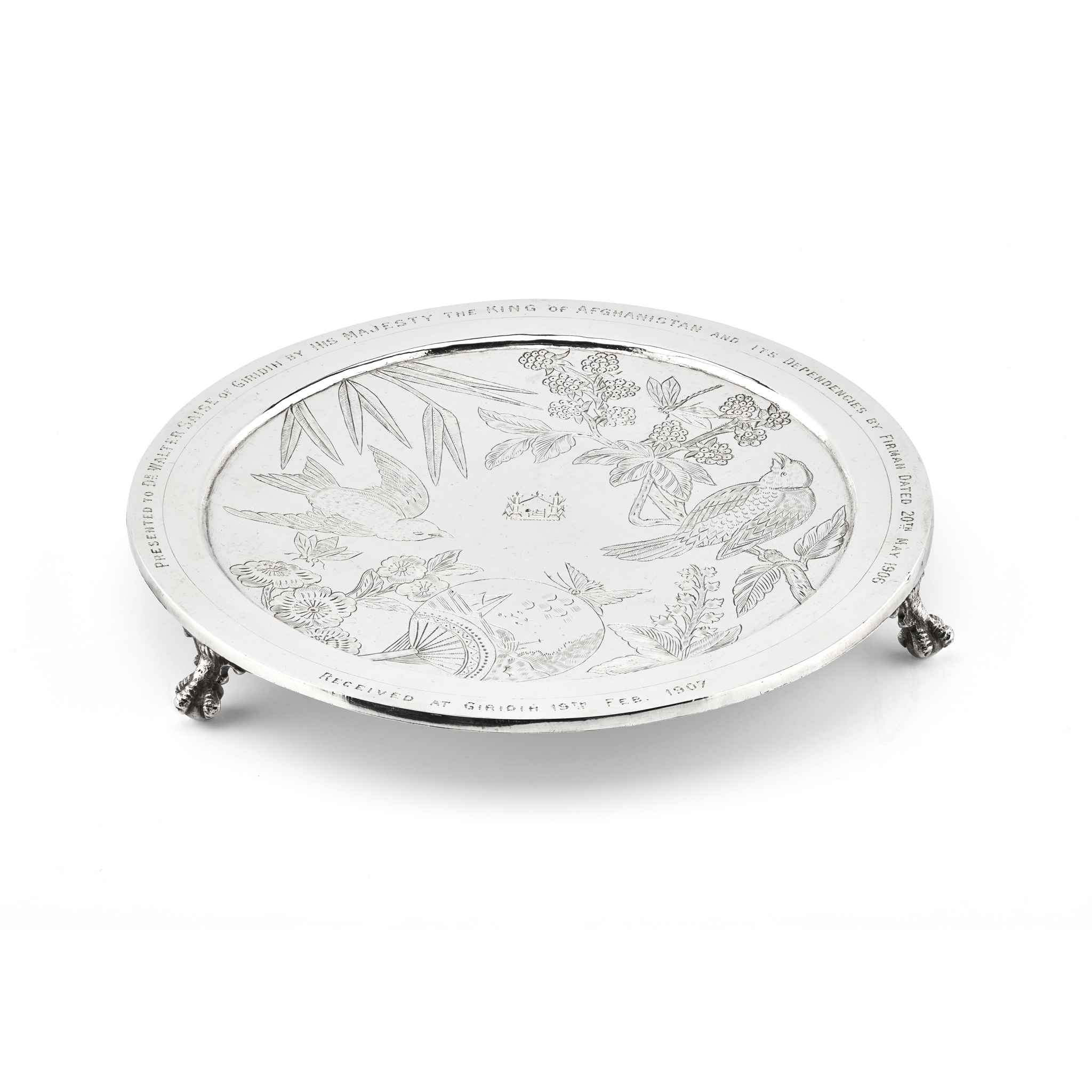 KINGDOM OF AFGHANISTAN - A PRESENTATION SALVER