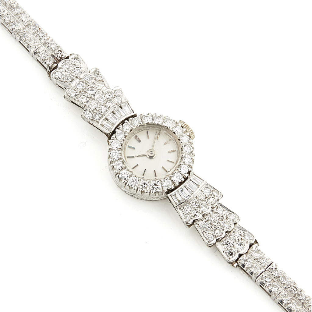 A 1940s lady's diamond set cocktail watch