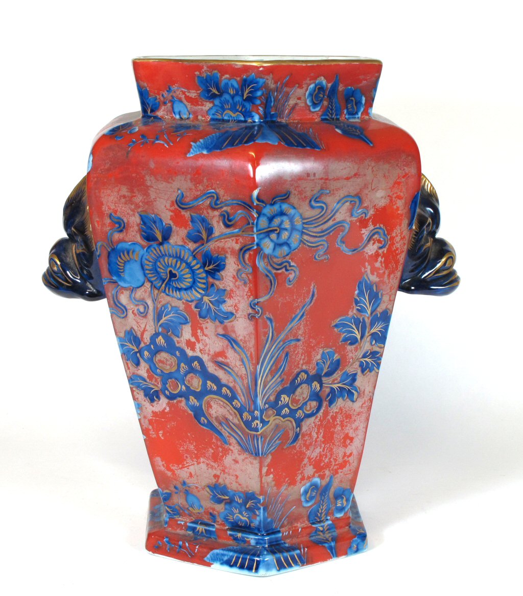 ALCOCK'S INDIAN IRONSTONE VASE AND COVER