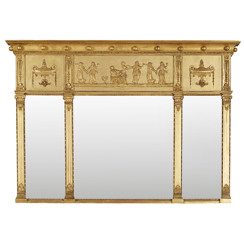 REGENCY GILT OVERMANTEL MIRROR