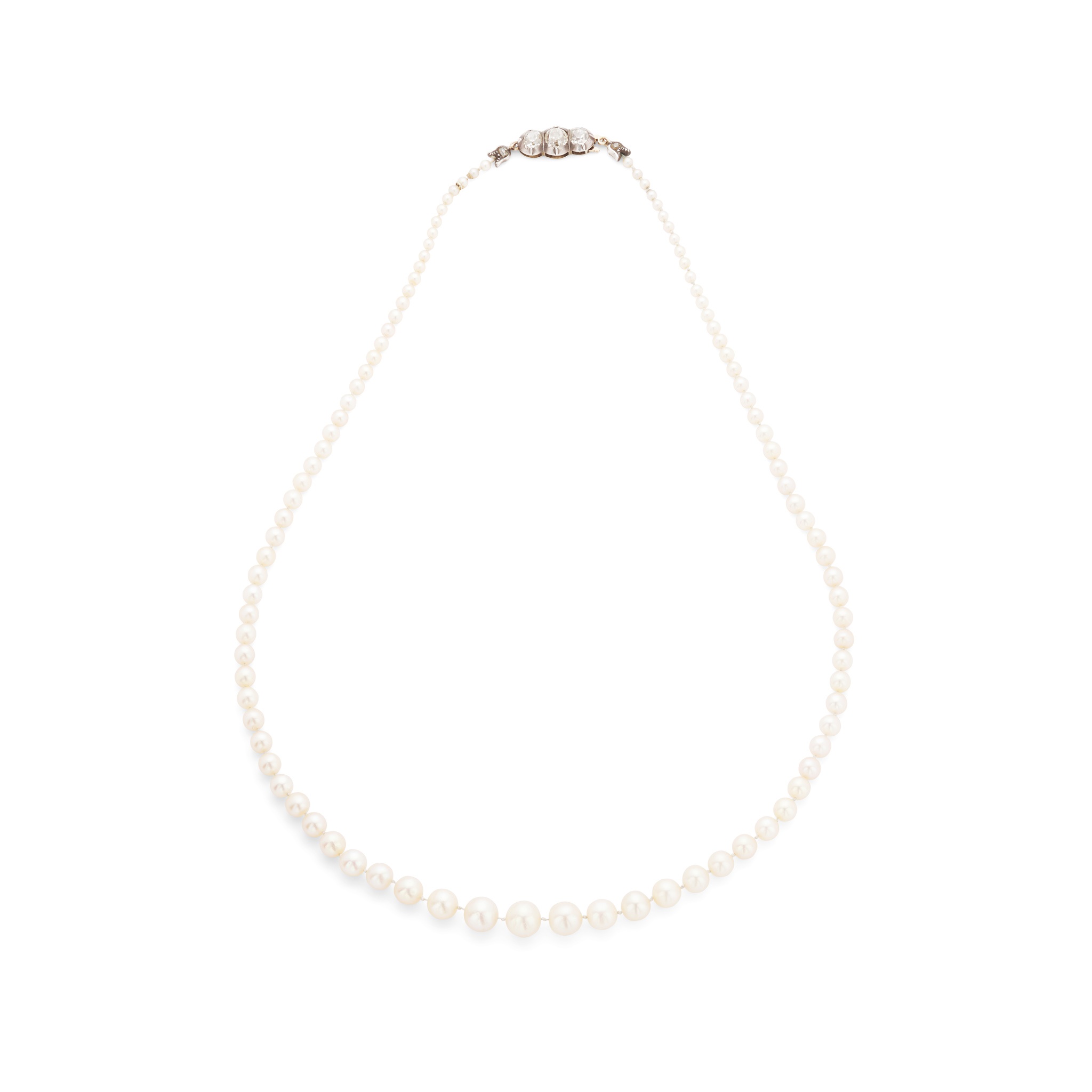 A cultured pearl necklace
