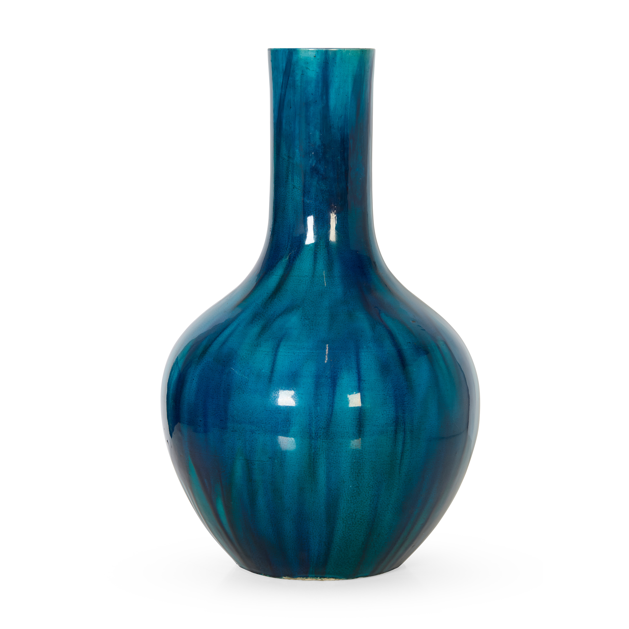 CHINESE TURQUOISE-GLAZED BOTTLE VASE