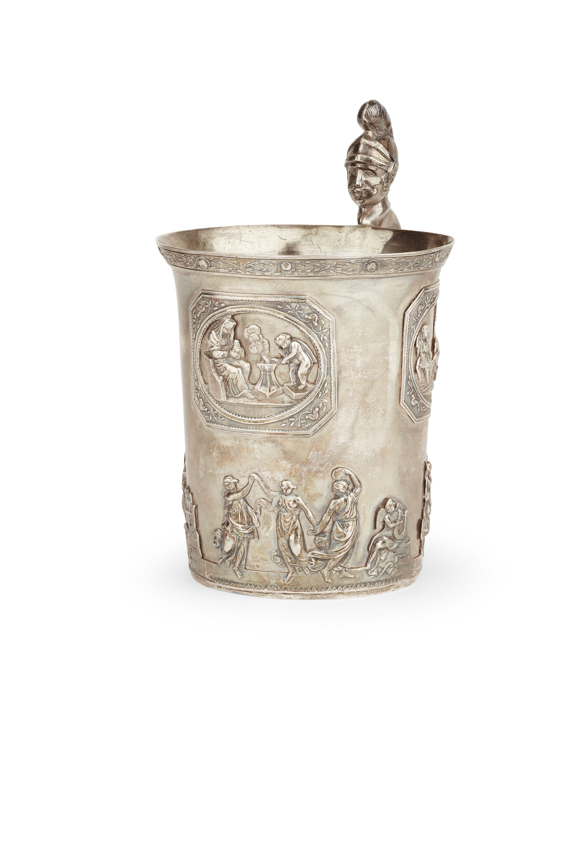 A Russian silver mug