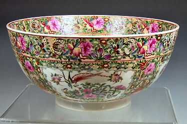 A Chinese famille rose punch bowl