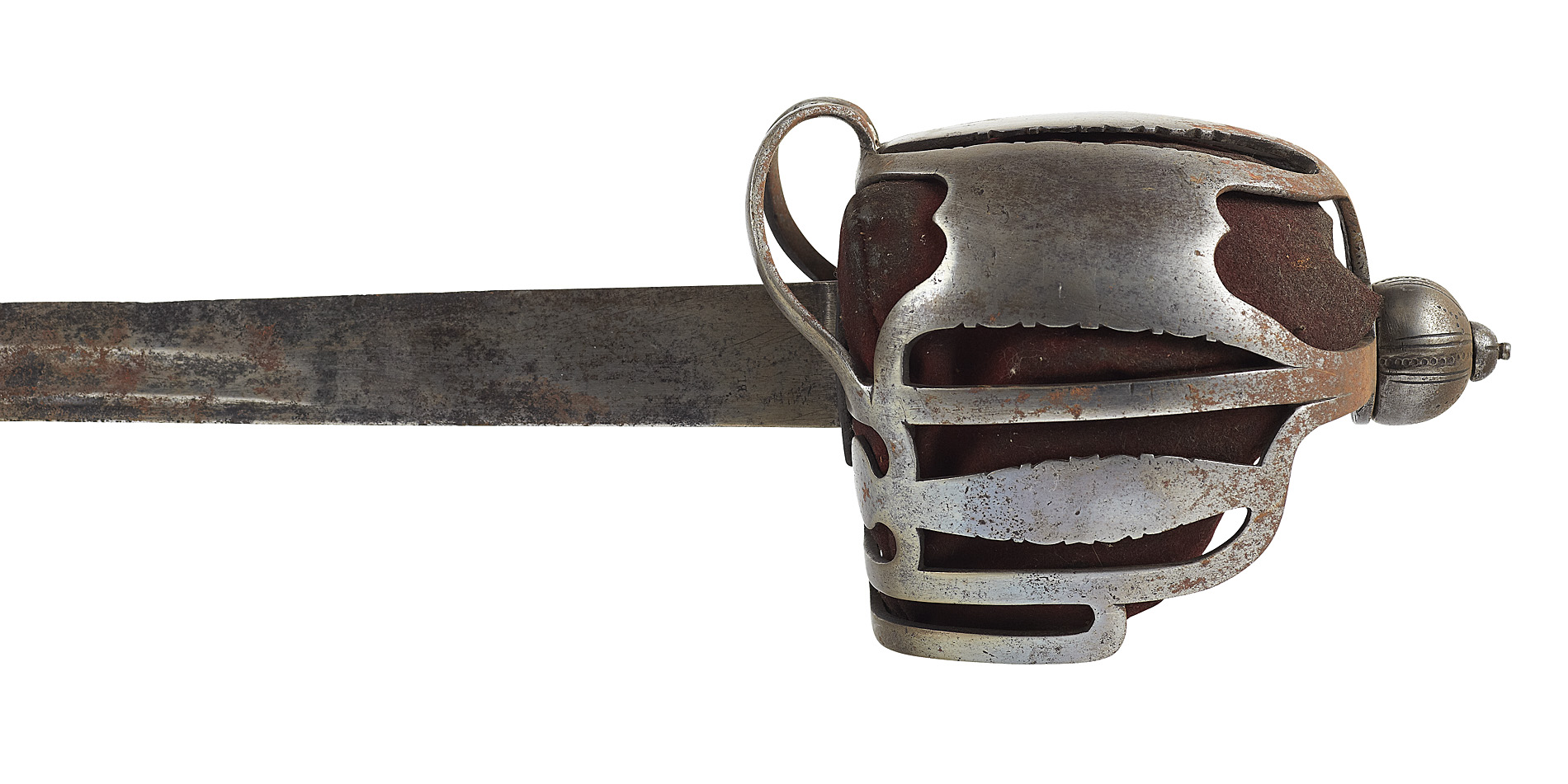 ENGLISH CAVALRY OFFICER'S BASKET HILTED BACKSWORD